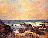 Paul Gauguin Rocks and Sea painting